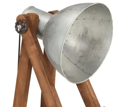 Põrandalambid, 3 Tk, Hõbedane, E27, Mangopuit