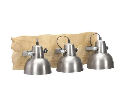 Sieninis Šviestuvas, Sidabrinis, 68X23cm Mango Mediena, E27