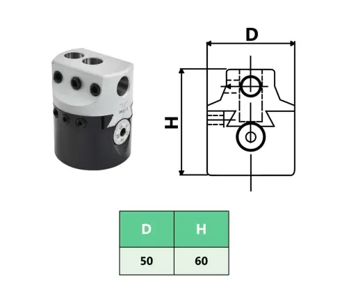 Urbšanas Galva Ar Mt3 Kātu, 50 Mm Vidaxl