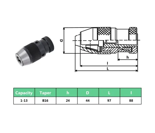 Kiirvabastusega Trellipadrun Mt2-B16 13 Mm Kinnitusvahemikuga