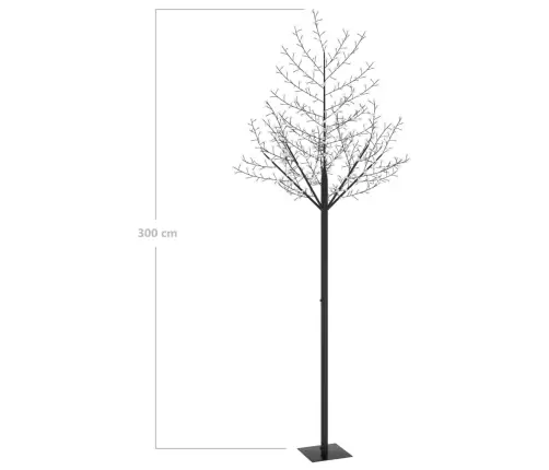 Ziemassvētku Koks, 600 Led, Zila Gaisma, Ķirsis, 300 Cm Vidaxl