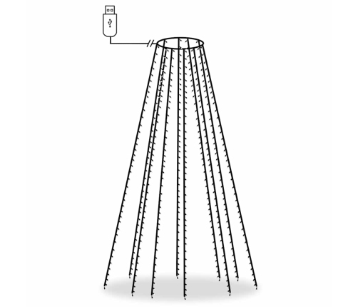 Ziemassvētku Lampiņas, 400 Led, 400 Cm Vidaxl