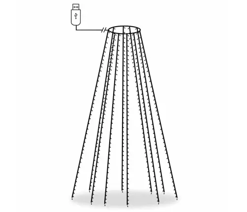 Ziemassvētku Lampiņas, 400 Led, 400 Cm Vidaxl