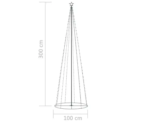 Ziemassvētku Koks, 330 Silti Baltas Led Lampiņas, 100X300 Cm Vidaxl