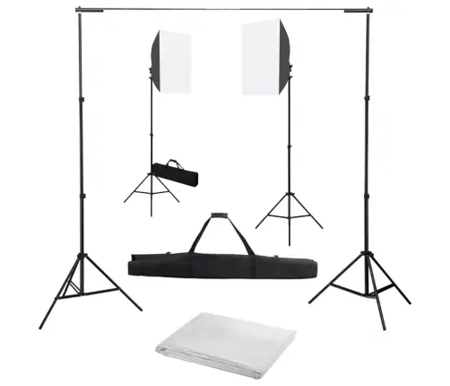 Fotostuudiokomplekt Valgustuse Ja Taustapildiga