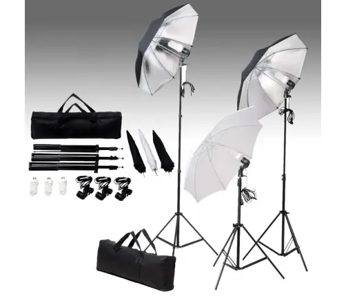 Fotostudijas Komplekts, Gaismas Un Fons Vidaxl