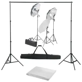 Fotostudijas Komplekts, Gaismas Un Fons Vidaxl