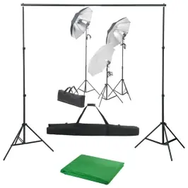 Fotostudijas Komplekts, Gaismas Un Fons Vidaxl