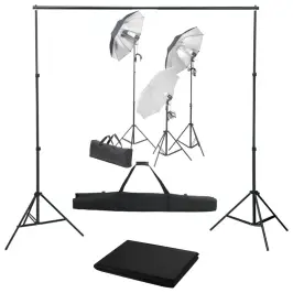 Fotostudijas Komplekts, Gaismas Un Fons Vidaxl