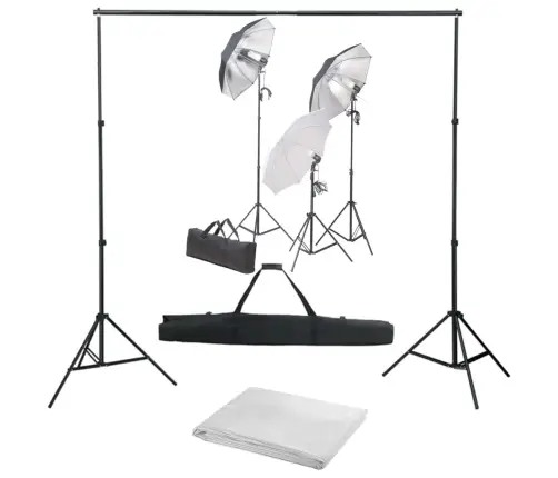 Fotostuudiokomplekt Valgustuse Ja Taustapildiga