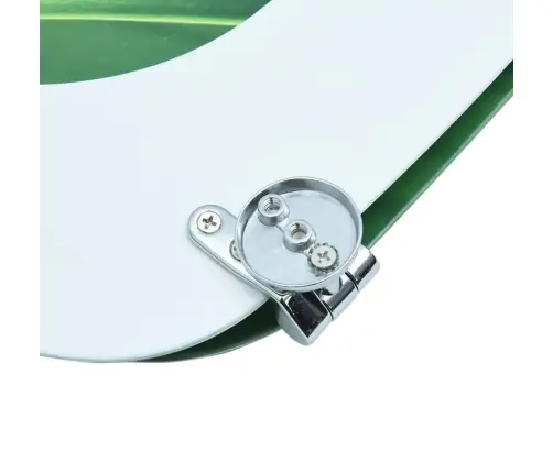 Tualetes Poda Sēdeklis Ar Vāku, Mdf, Zaļš, Ūdens Lāšu Dizains Vidaxl