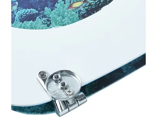 Tualetes Poda Sēdeklis Ar Vāku, Mdf, Jūras Dzelmes Dizains Vidaxl