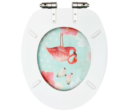 Tualetes Poda Sēdeklis, Lēni Aizverams, Mdf, Flamingo Dizains Vidaxl