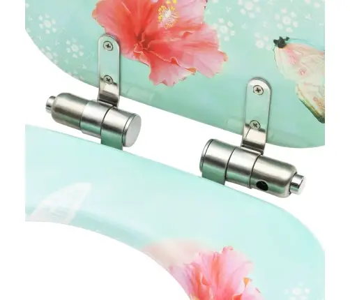 Tualetes Poda Sēdeklis, Lēni Aizverams, Mdf, Flamingo Dizains Vidaxl