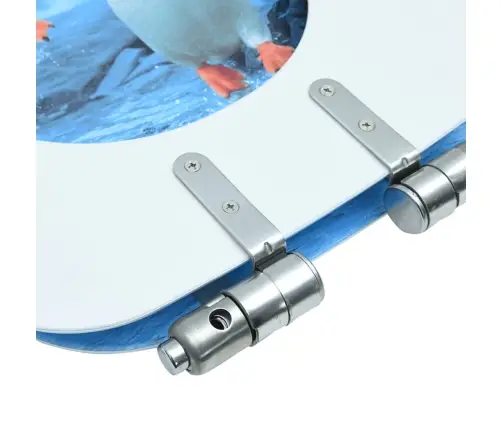 Tualetes Poda Sēdeklis, Lēni Aizverams, Mdf, Pingvīnu Dizains Vidaxl