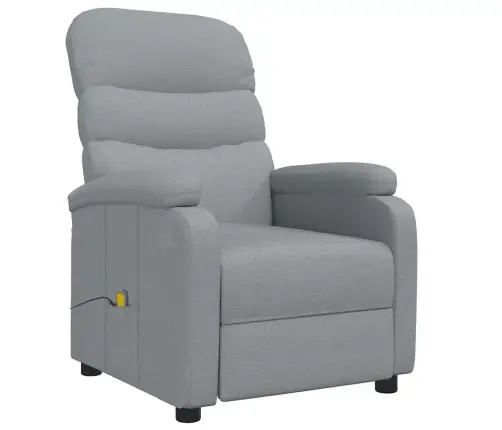 Masāžas Krēsls, Gaiši Pelēks Audums Vidaxl