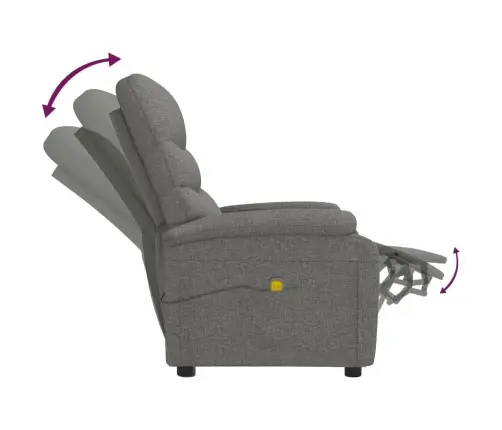 Masāžas Krēsls, Tumši Pelēks Audums Vidaxl