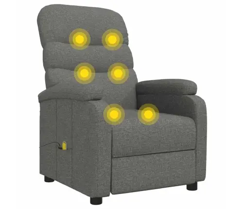 Masāžas Krēsls, Tumši Pelēks Audums Vidaxl