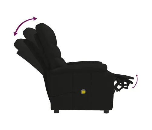 Masāžas Krēsls, Melns Audums Vidaxl