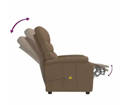 Masāžas Krēsls, Brūns Audums Vidaxl