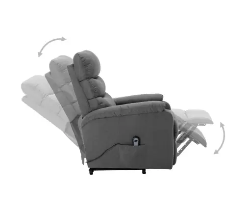 Atsistojantis Krėslas, Šviesiai Pilkos Spalvos, Audinys