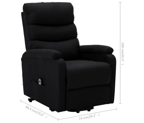 Atsistojantis Krėslas, Juodos Spalvos, Audinys