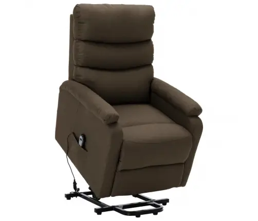 Atpūtas Krēsls, Paceļams, Brūns Audums Vidaxl