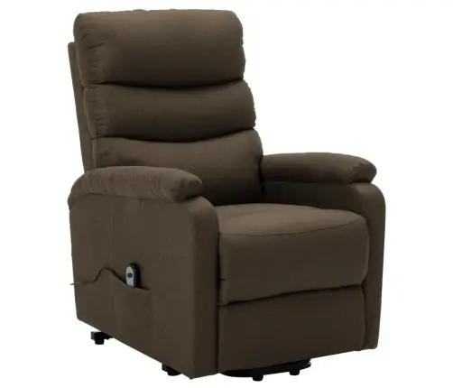 Atpūtas Krēsls, Paceļams, Brūns Audums Vidaxl