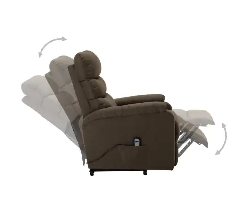 Atpūtas Krēsls, Paceļams, Brūns Audums Vidaxl