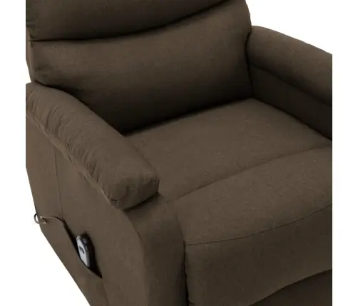 Atpūtas Krēsls, Paceļams, Brūns Audums Vidaxl