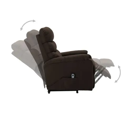 Püsti Tõusmist Toetav Tugitool, Tumepruun, Kangas