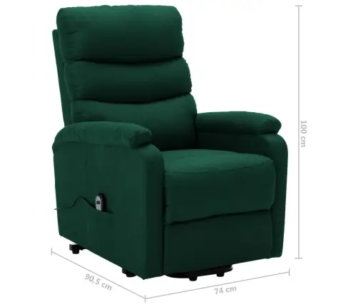 Püsti Tõusmist Toetav Tugitool, Tumeroheline, Kangas