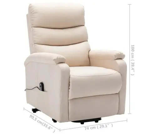 Püsti Tõusmist Toetav Tugitool, Kreemjas, Kangas