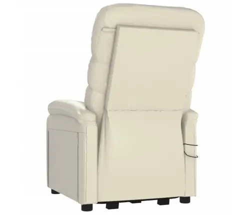 Masāžas Krēsls, Paceļams, Krēmbalta Mākslīgā Āda Vidaxl