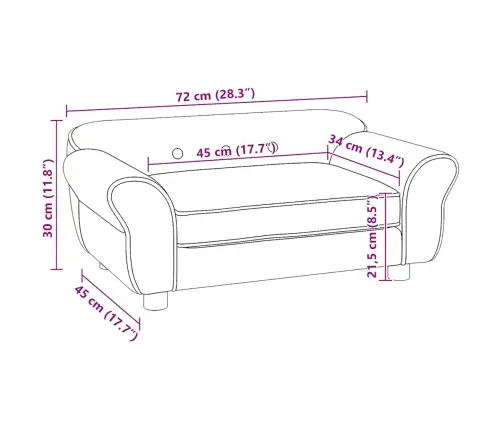 Koertediivan Pruun 72 X 45 X 30 Cm Plüüs