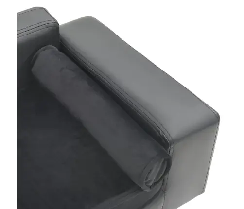 Suņu Dīvāns, Pelēks, 81X43X31 Cm, Plīšs, Mākslīgā Āda Vidaxl