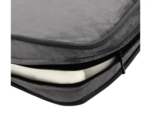 Suņu Dīvāns, Pelēks, 81X43X31 Cm, Plīšs, Mākslīgā Āda Vidaxl