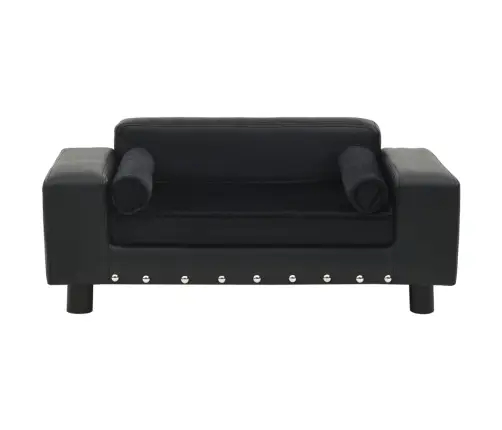 Lova Šunims, Juoda, 81X43X31cm Pliušas Ir Dirbtinė Oda