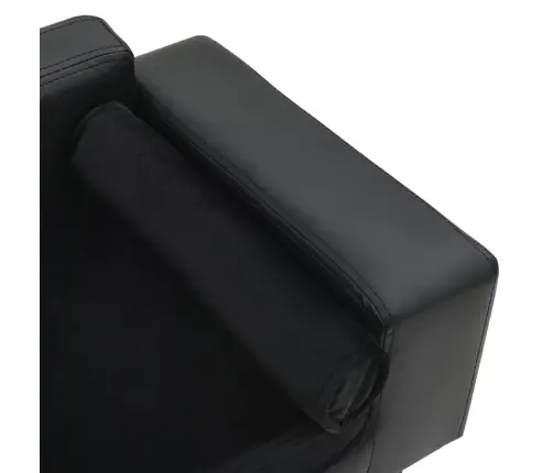 Lova Šunims, Juoda, 81X43X31cm Pliušas Ir Dirbtinė Oda