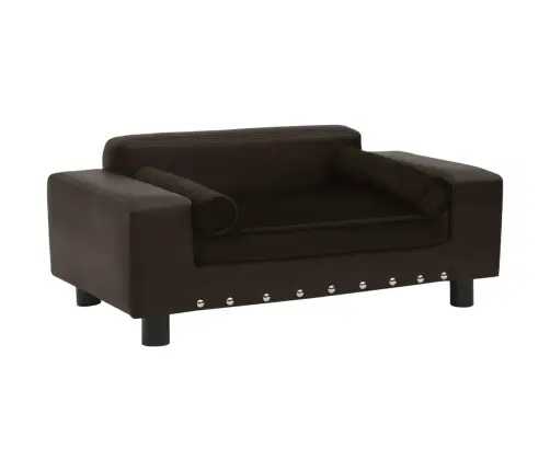 Lova Šunims, Ruda, 81X43X31cm Pliušas Ir Dirbtinė Oda