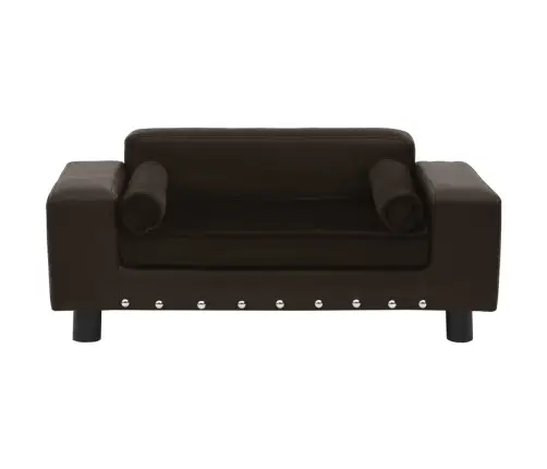 Lova Šunims, Ruda, 81X43X31cm Pliušas Ir Dirbtinė Oda