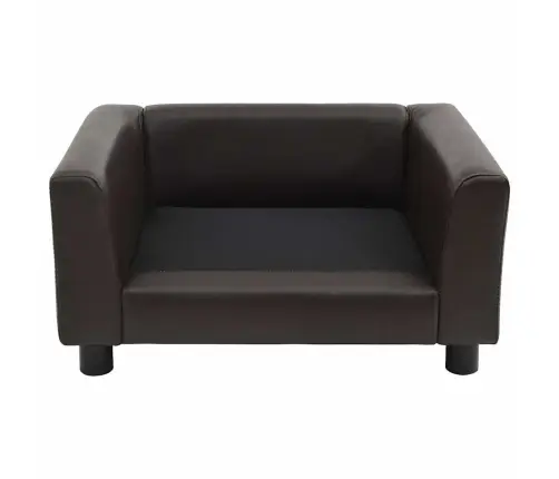 Lova Šunims, Ruda, 60X43X30cm Pliušas Ir Dirbtinė Oda