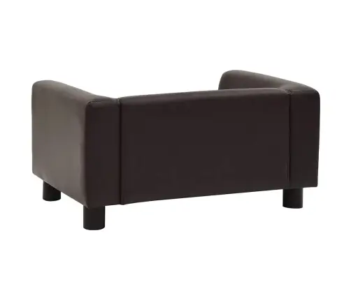 Lova Šunims, Ruda, 60X43X30cm Pliušas Ir Dirbtinė Oda