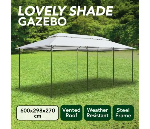 Dārza Nojume, 600X298X270 Cm, Balta, 180G/M² Vidaxl