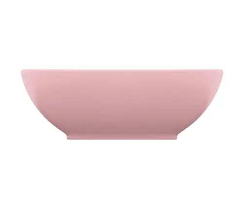 Izlietne, Ovāla Forma, 40X33 Cm, Matēta Rozā Keramika Vidaxl