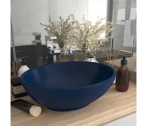 Valamu, Ovaalne, Matt, Tumesinine, 40 X 33 cm Keraamiline