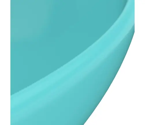 Izlietne, Ovāla Forma, 40X33 Cm, Matēta Gaiši Zaļa Keramika Vidaxl