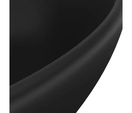 Prabangus Praustuvas, Matinis Juodas, 40X33cm Keramika, Ovalus