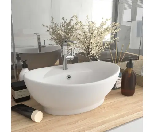 Prabangus Praustuvas, Matinis Baltas, 58,5X39cm Keramika