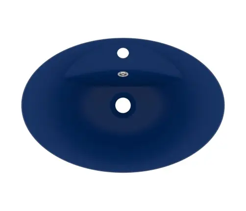 Prabangus Praustuvas, Matinis Mėlynas, 58,5X39cm Keramika